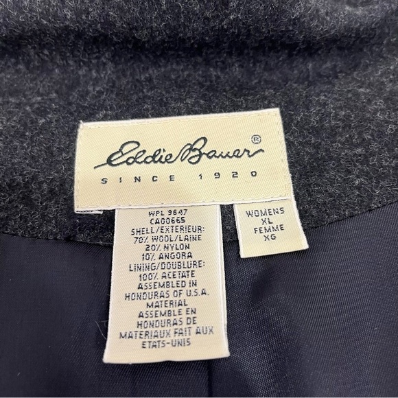 Eddie Bauer Charcoal Gray Wool Angora Blend Lined Blazer - Picture 6 of 14